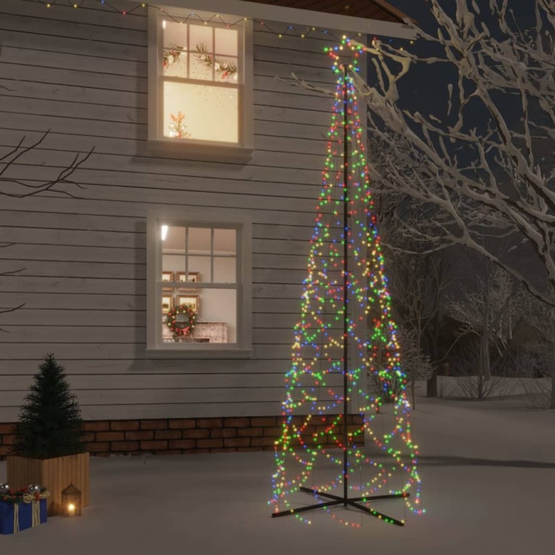 LED-Weihnachtsbaum Kegelform Mehrfarbig 500 LEDs 100x300 cm LED-Weihnachtsbaum Kegelform Mehrfarbig 500 LEDs 100x300 cm