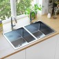 vidaXL Handgefertigte Küchenspüle Edelstahl vidaXL Handgefertigte Küchenspüle Edelstahl