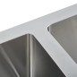 vidaXL Handgefertigte Küchenspüle Edelstahl vidaXL Handgefertigte Küchenspüle Edelstahl