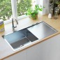 vidaXL Handgefertigte Küchenspüle Edelstahl vidaXL Handgefertigte Küchenspüle Edelstahl