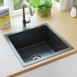 vidaXL Handgefertigte Küchenspüle Schwarz Edelstahl vidaXL Handgefertigte Küchenspüle Schwarz Edelstahl