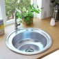 vidaXL Einbauspüle mit Sieb und Siphon Edelstahl vidaXL Einbauspüle mit Sieb und Siphon Edelstahl