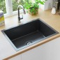 vidaXL Handgefertigte Küchenspüle Schwarz Edelstahl vidaXL Handgefertigte Küchenspüle Schwarz Edelstahl