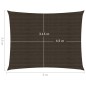 vidaXL Sonnensegel 160 g/m² Braun 3,5x5 m HDPE vidaXL Sonnensegel 160 g/m² Braun 3,5x5 m HDPE