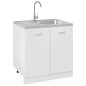 vidaXL Spüle mit Abtropffläche Set Silbern 800x600x155 mm Edelstahl vidaXL Spüle mit Abtropffläche Set Silbern 800x600x155 mm Edelstahl
