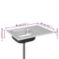 vidaXL Spüle mit Abtropffläche Set Silbern 800x600x155 mm Edelstahl vidaXL Spüle mit Abtropffläche Set Silbern 800x600x155 mm Edelstahl