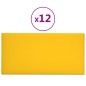 Wandpaneele 12 Stk. Gelb 30x15 cm Samt 0,54 m² Wandpaneele 12 Stk. Gelb 30x15 cm Samt 0,54 m²
