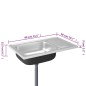 vidaXL Spüle mit Abtropffläche Set Silbern 800x500x155 mm Edelstahl vidaXL Spüle mit Abtropffläche Set Silbern 800x500x155 mm Edelstahl