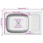 vidaXL Spüle mit Abtropffläche Set Silbern 800x500x155 mm Edelstahl vidaXL Spüle mit Abtropffläche Set Silbern 800x500x155 mm Edelstahl