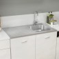 vidaXL Spüle mit Abtropffläche Set Silbern 1000x600x155 mm Edelstahl vidaXL Spüle mit Abtropffläche Set Silbern 1000x600x155 mm Edelstahl