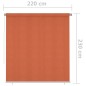 vidaXL Außenrollo 220x230 cm Orange vidaXL Außenrollo 220x230 cm Orange