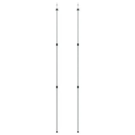 vidaXL Teleskop-Tarpstangen 102-260 cm 2 Stk. Aluminium