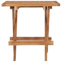 vidaXL Klappbarer Gartentisch 50x50x50 cm Teak Massivholz