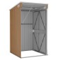 vidaXL Anbauschuppen Braun 118x100x178 cm Verzinkter Stahl vidaXL Anbauschuppen Braun 118x100x178 cm Verzinkter Stahl