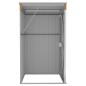 vidaXL Anbauschuppen Braun 118x100x178 cm Verzinkter Stahl vidaXL Anbauschuppen Braun 118x100x178 cm Verzinkter Stahl