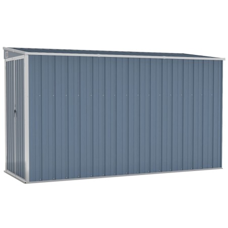 vidaXL Anbauschuppen Grau 118x288x178 cm Verzinkter Stahl