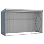 vidaXL Anbauschuppen Grau 118x288x178 cm Verzinkter Stahl vidaXL Anbauschuppen Grau 118x288x178 cm Verzinkter Stahl