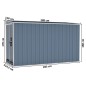 vidaXL Anbauschuppen Grau 118x288x178 cm Verzinkter Stahl vidaXL Anbauschuppen Grau 118x288x178 cm Verzinkter Stahl