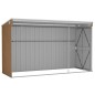 vidaXL Wand-Geräteschuppen Braun 118x288x178 cm Verzinkter Stahl vidaXL Wand-Geräteschuppen Braun 118x288x178 cm Verzinkter Stahl