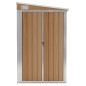 vidaXL Anbauschuppen Braun 118x382x178 cm Verzinkter Stahl vidaXL Anbauschuppen Braun 118x382x178 cm Verzinkter Stahl