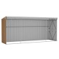 vidaXL Anbauschuppen Braun 118x382x178 cm Verzinkter Stahl vidaXL Anbauschuppen Braun 118x382x178 cm Verzinkter Stahl
