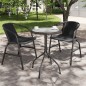 vidaXL Gartentisch Ø50x71 cm Stahl Anthrazit vidaXL Gartentisch Ø50x71 cm Stahl Anthrazit