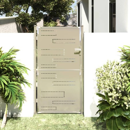 vidaXL Gartentor 100x180 cm Edelstahl