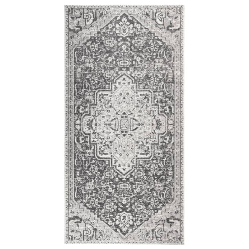 vidaXL Outdoor-Teppich Flachgewebe 100x200 cm Hellgrau vidaXL Outdoor-Teppich Flachgewebe 100x200 cm Hellgrau