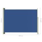 vidaXL Seitenmarkise Ausziehbar 220x300 cm Blau vidaXL Seitenmarkise Ausziehbar 220x300 cm Blau