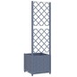 vidaXL Pflanzkübel mit Spalier Dunkelgrau 40x40x136 cm PP vidaXL Pflanzkübel mit Spalier Dunkelgrau 40x40x136 cm PP