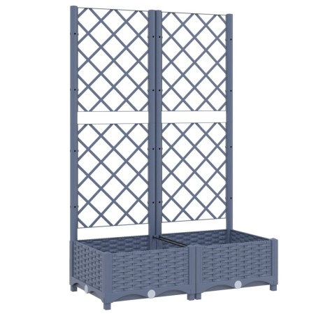 vidaXL Pflanzkübel mit Spalier Dunkelgrau 80x40x121,5 cm PP
