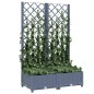 vidaXL Pflanzkübel mit Spalier Dunkelgrau 80x40x121,5 cm PP vidaXL Pflanzkübel mit Spalier Dunkelgrau 80x40x121,5 cm PP