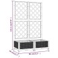 vidaXL Pflanzkübel mit Spalier Dunkelgrau 80x40x121,5 cm PP vidaXL Pflanzkübel mit Spalier Dunkelgrau 80x40x121,5 cm PP