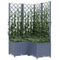 vidaXL Pflanzkübel mit Rankgitter Dunkelgrau 80x80x136 cm PP vidaXL Pflanzkübel mit Rankgitter Dunkelgrau 80x80x136 cm PP