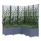 vidaXL Pflanzkübel mit Rankgitter Dunkelgrau 120x120x136 cm PP vidaXL Pflanzkübel mit Rankgitter Dunkelgrau 120x120x136 cm PP