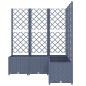 vidaXL Pflanzkübel mit Rankgitter Dunkelgrau 120x120x136 cm PP vidaXL Pflanzkübel mit Rankgitter Dunkelgrau 120x120x136 cm PP