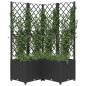 vidaXL Pflanzkübel mit Spalier Schwarz 80x80x136 cm PP vidaXL Pflanzkübel mit Spalier Schwarz 80x80x136 cm PP