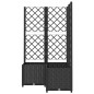 vidaXL Pflanzkübel mit Spalier Schwarz 80x80x136 cm PP vidaXL Pflanzkübel mit Spalier Schwarz 80x80x136 cm PP