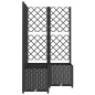 vidaXL Pflanzkübel mit Spalier Schwarz 80x80x136 cm PP vidaXL Pflanzkübel mit Spalier Schwarz 80x80x136 cm PP