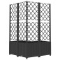 vidaXL Pflanzkübel mit Spalier Schwarz 80x80x136 cm PP vidaXL Pflanzkübel mit Spalier Schwarz 80x80x136 cm PP