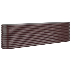 vidaXL Hochbeet Pulverbeschichteter Stahl 260x40x68 cm Braun