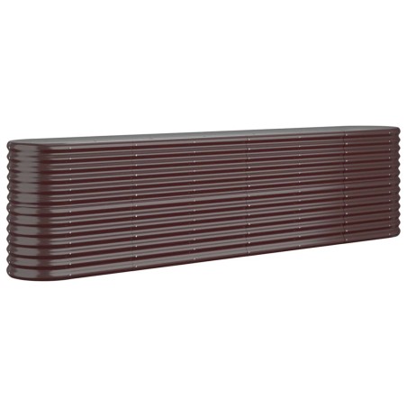 vidaXL Hochbeet Pulverbeschichteter Stahl 260x40x68 cm Braun