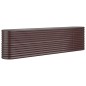 vidaXL Hochbeet Pulverbeschichteter Stahl 260x40x68 cm Braun vidaXL Hochbeet Pulverbeschichteter Stahl 260x40x68 cm Braun