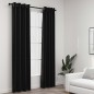 vidaXL Verdunkelungsvorhänge Leinenoptik 2 Stk. Anthrazit 140x225 cm vidaXL Verdunkelungsvorhänge Leinenoptik 2 Stk. Anthrazit 140x225 cm