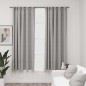 vidaXL Verdunkelungsvorhänge Haken Leinenoptik 2 Stk. Grau 140x175 cm vidaXL Verdunkelungsvorhänge Haken Leinenoptik 2 Stk. Grau 140x175 cm