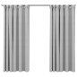 vidaXL Verdunkelungsvorhänge Haken Leinenoptik 2 Stk. Grau 140x175 cm vidaXL Verdunkelungsvorhänge Haken Leinenoptik 2 Stk. Grau 140x175 cm