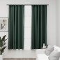 vidaXL Verdunkelungsvorhänge Haken Leinenoptik 2 Stk. Grün 140x175 cm vidaXL Verdunkelungsvorhänge Haken Leinenoptik 2 Stk. Grün 140x175 cm