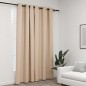 vidaXL Verdunkelungsvorhang mit Ösen Leinenoptik Beige 290x245 cm vidaXL Verdunkelungsvorhang mit Ösen Leinenoptik Beige 290x245 cm