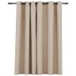 vidaXL Verdunkelungsvorhang mit Ösen Leinenoptik Beige 290x245 cm vidaXL Verdunkelungsvorhang mit Ösen Leinenoptik Beige 290x245 cm