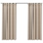 vidaXL Verdunkelungsvorhänge Haken Leinenoptik 2 Stk. Beige 140x175 cm vidaXL Verdunkelungsvorhänge Haken Leinenoptik 2 Stk. Beige 140x175 cm